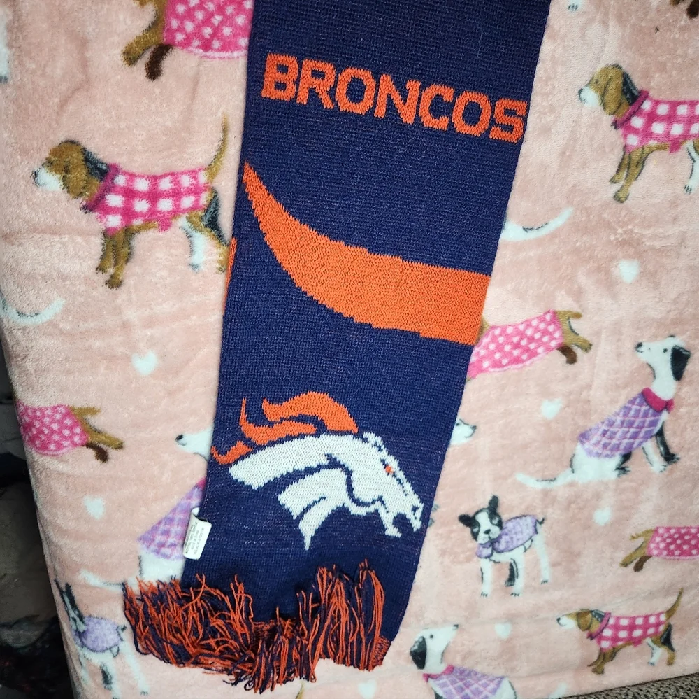 Orange and Blue Broncos Scarf 68inches